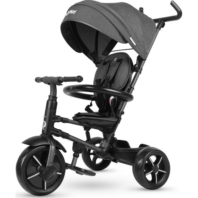 QPlay - Triciclo de criança 3em1 RITO STAR cinzento escuro