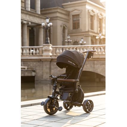 QPlay - Triciclo infantil 8 em 1 COMFO MAX preto