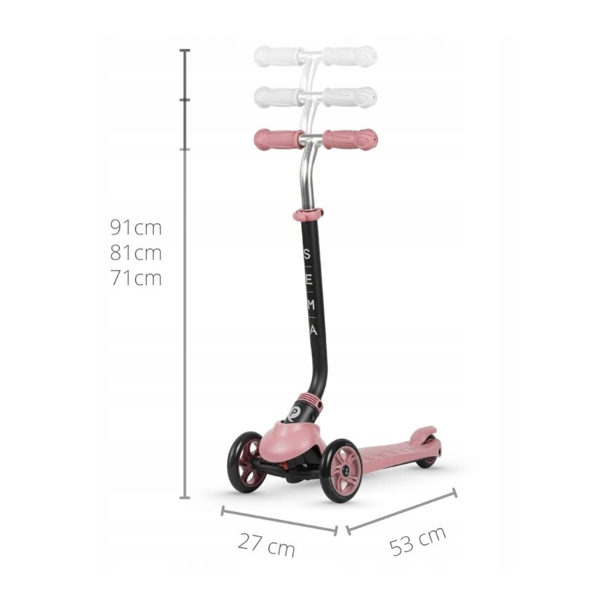 QPlay - Trotinete de criança 4em1 SEMA rosa
