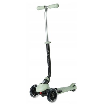 QPlay - Trotinete infantil SEMA PRO 5 em 1 com rodas LED verde