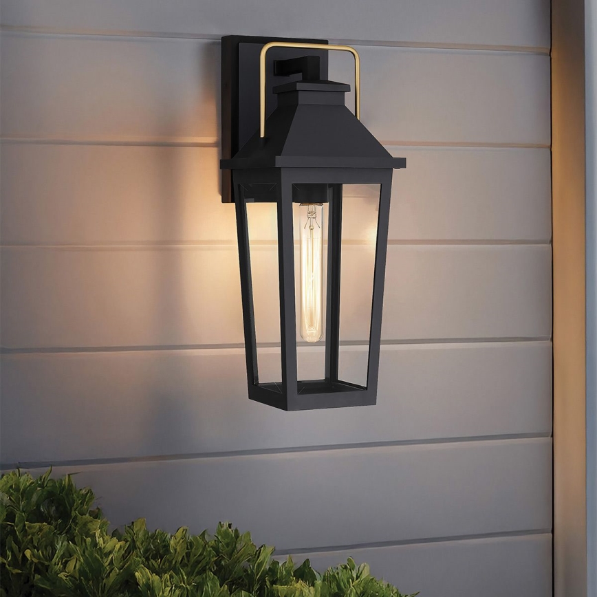 Quoizel - Aplique de parede para exterior BUCKLEY S 1xE27/40W/230V IP44 preto