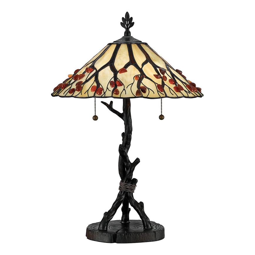Quoizel - Candeeiro de mesa Tiffany WHISPERING 2xE27/60W/230V