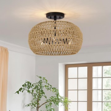 Quoizel - Candeeiro de teto CASABLANCA 3xE27/60W/230V castanho