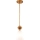 Quoizel - Candeeiro suspenso STARING 1xE27/40W/230V diâmetro 18,4 cm dourado/pátina/branco