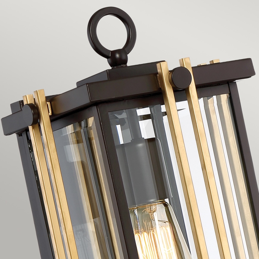 Quoizel - Iluminação de parede exterior GOLDENROD 1xE27/100W/230V IP44 preto/dourada