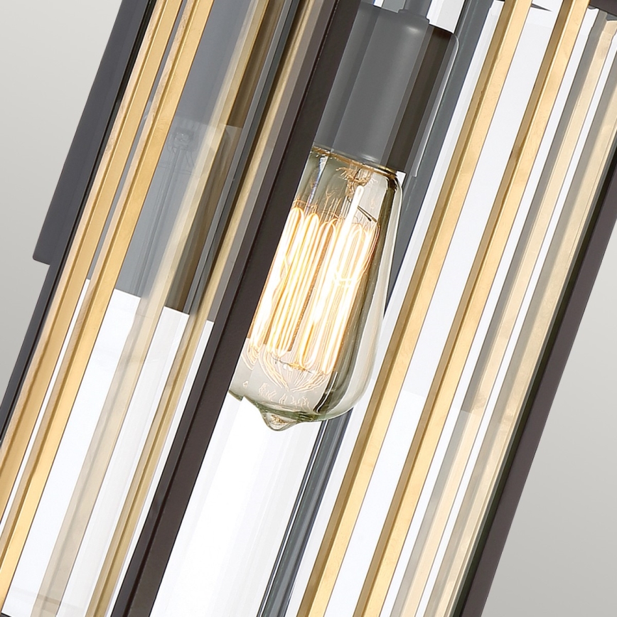 Quoizel - Iluminação de parede exterior GOLDENROD 1xE27/100W/230V IP44 preto/dourada