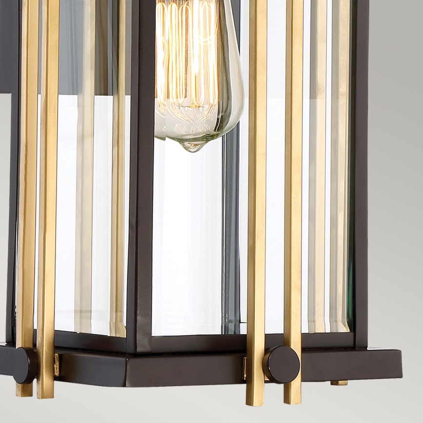 Quoizel - Iluminação de parede exterior GOLDENROD 1xE27/100W/230V IP44 preto/dourada