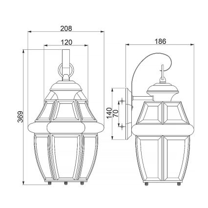 Quoizel - Iluminação de parede exterior MARINE 1xE27/150W/230V IP44 dourado