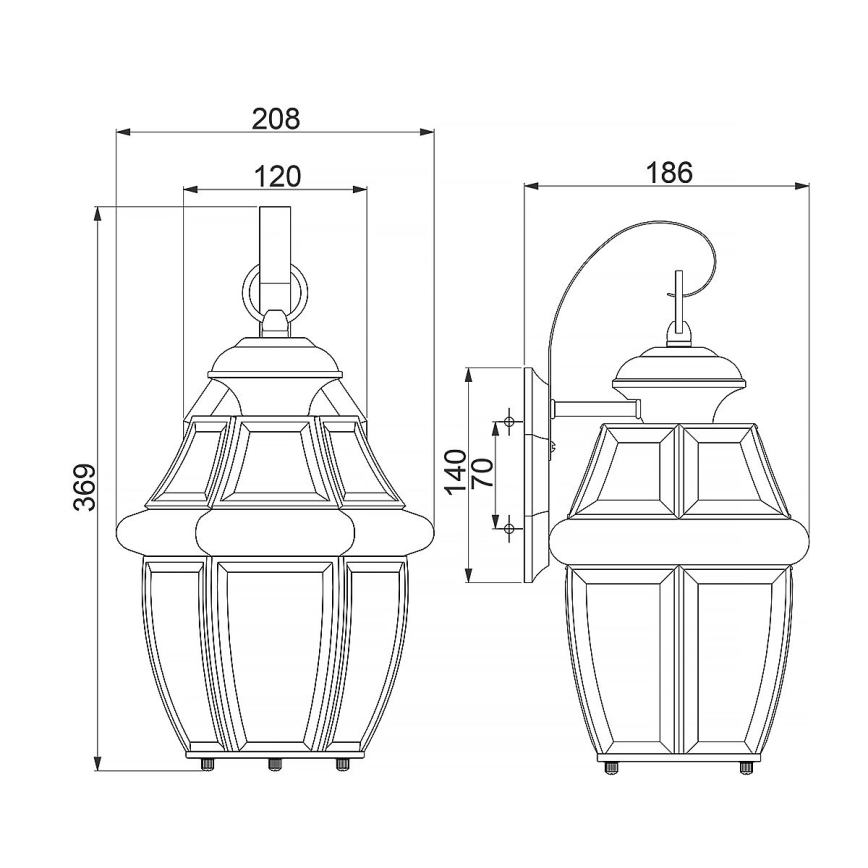Quoizel - Iluminação de parede exterior MARINE 1xE27/150W/230V IP44 dourado