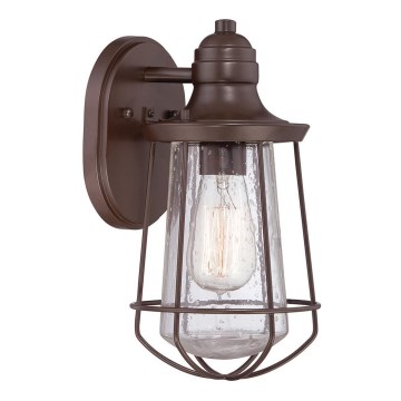 Quoizel - Iluminação de parede exterior MARINE 1xE27/60W/230V IP44 castanho