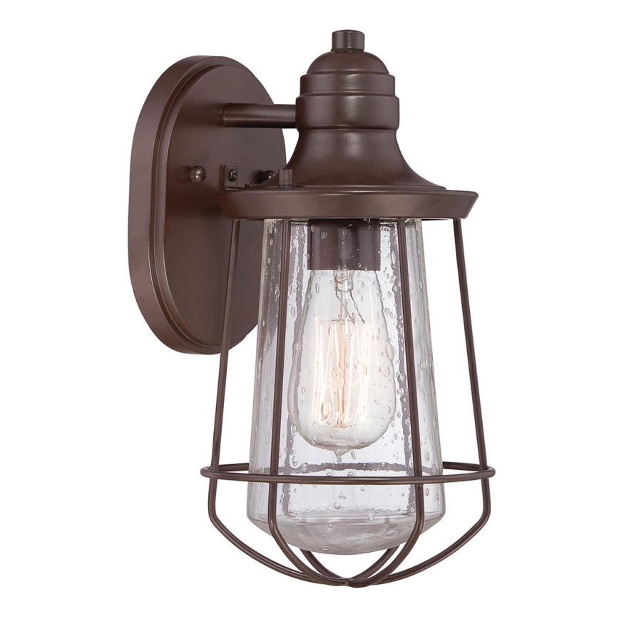 Quoizel - Iluminação de parede exterior MARINE 1xE27/60W/230V IP44 castanho