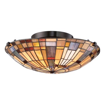 Quoizel - Iluminação de teto INGLENOOK 2xE27/60W/230V diâmetro 40,7 cm