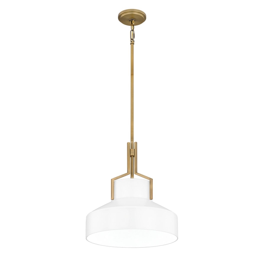 Quoizel - Lustre em haste BRECKEN 2xE27/60W/230V dourado/branco