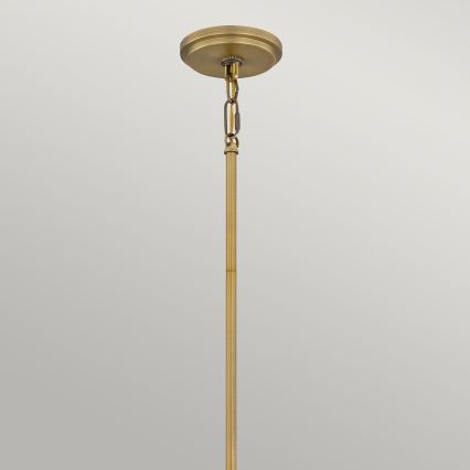 Quoizel - Lustre em haste BRECKEN 2xE27/60W/230V dourado/branco