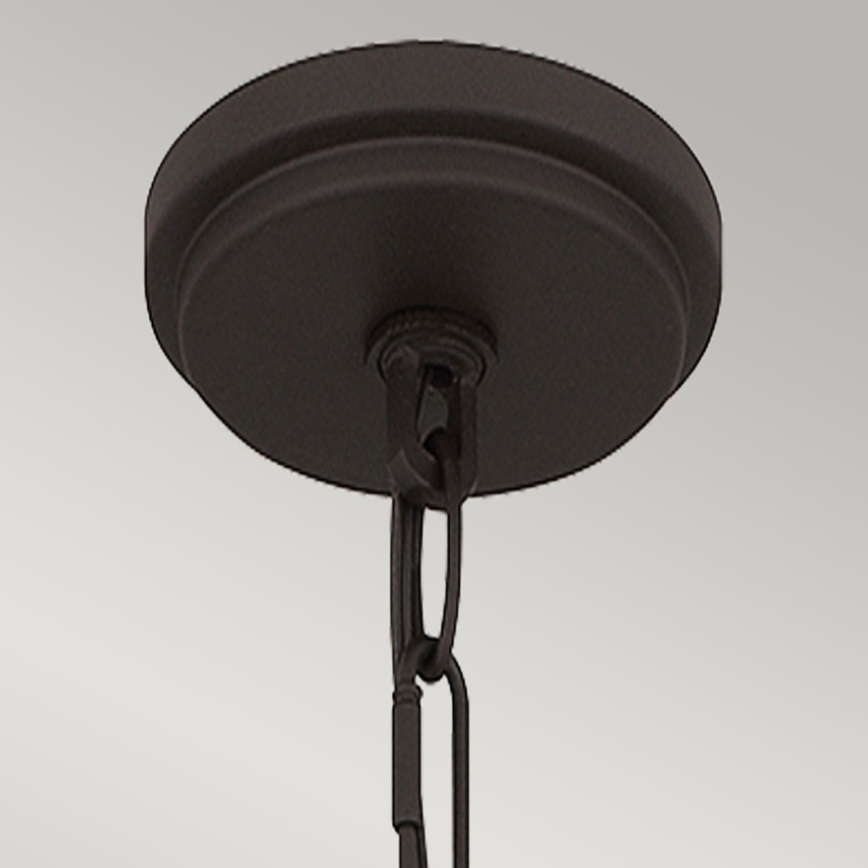 Quoizel - Lustre de haste BRECKEN 2xE27/60W/230V preto/decoração em mármore