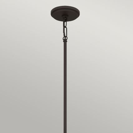 Quoizel - Lustre em haste BRECKEN 2xE27/60W/230V preto/branco