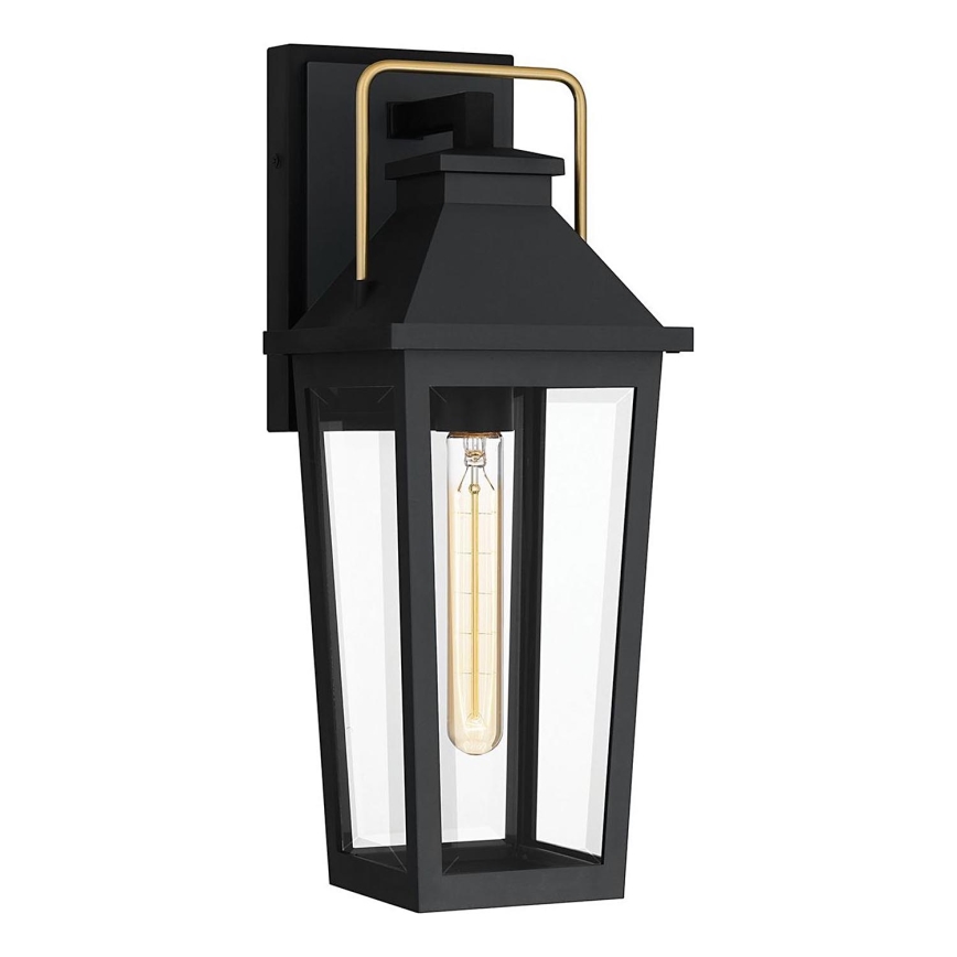 Quoizel - Aplique de parede exterior BUCKLEY M 1xE27/40W/230V IP44 preto