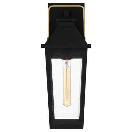 Quoizel - Aplique de parede exterior BUCKLEY M 1xE27/40W/230V IP44 preto