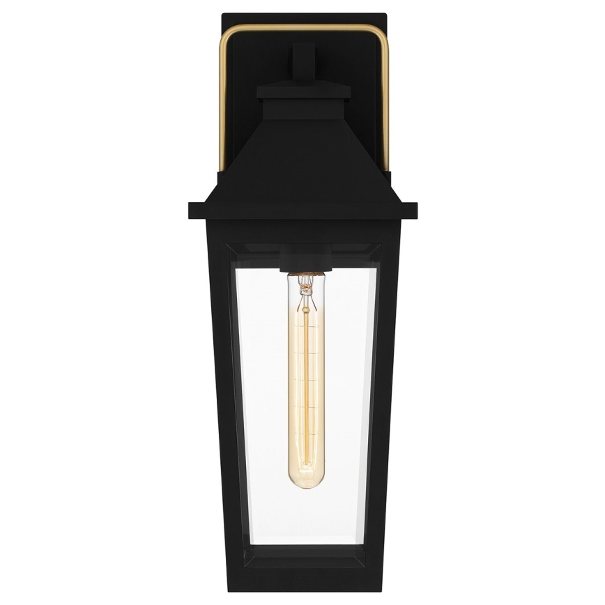 Quoizel - Aplique de parede exterior BUCKLEY M 1xE27/40W/230V IP44 preto
