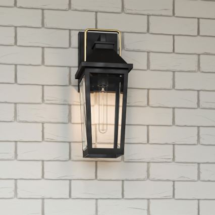 Quoizel - Iluminação de parede exterior BUCKLEY 1xE27/40W/230V IP44 preto
