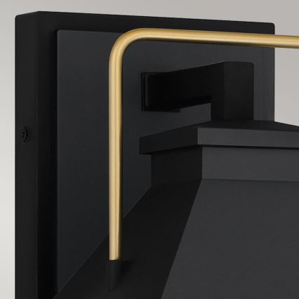Quoizel - Iluminação de parede exterior BUCKLEY 1xE27/40W/230V IP44 preto