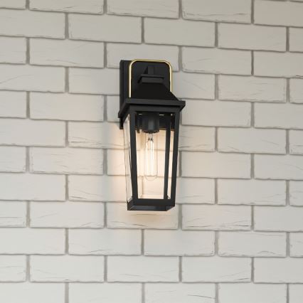 Quoizel - Aplique de parede para exterior BUCKLEY S 1xE27/40W/230V IP44 preto