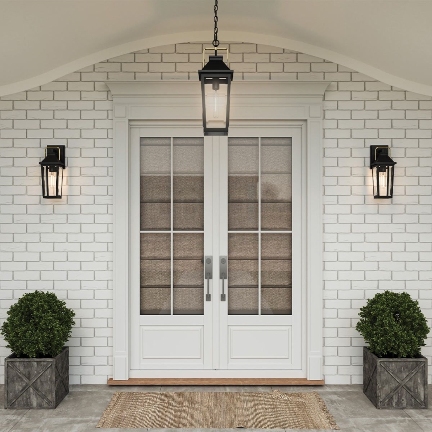 Quoizel - Iluminação de parede exterior BUCKLEY 1xE27/40W/230V IP44 preto