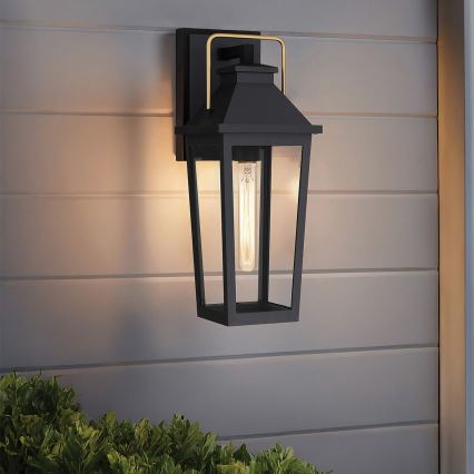 Quoizel - Iluminação de parede exterior BUCKLEY 1xE27/40W/230V IP44 preto