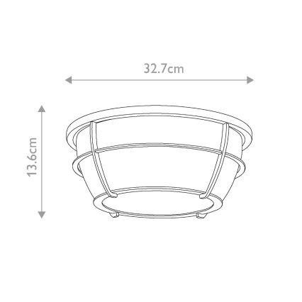 Quoizel - Iluminação de teto para casa de banho CHANCE 2xE27/60W/230V IP44