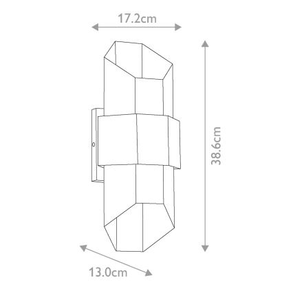 Quoizel - Iluminação de parede exterior LED CHASM 2xLED/5,5W/230V IP44