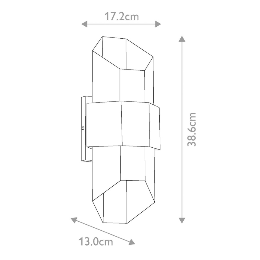 Quoizel - Iluminação de parede exterior LED CHASM 2xLED/5,5W/230V IP44