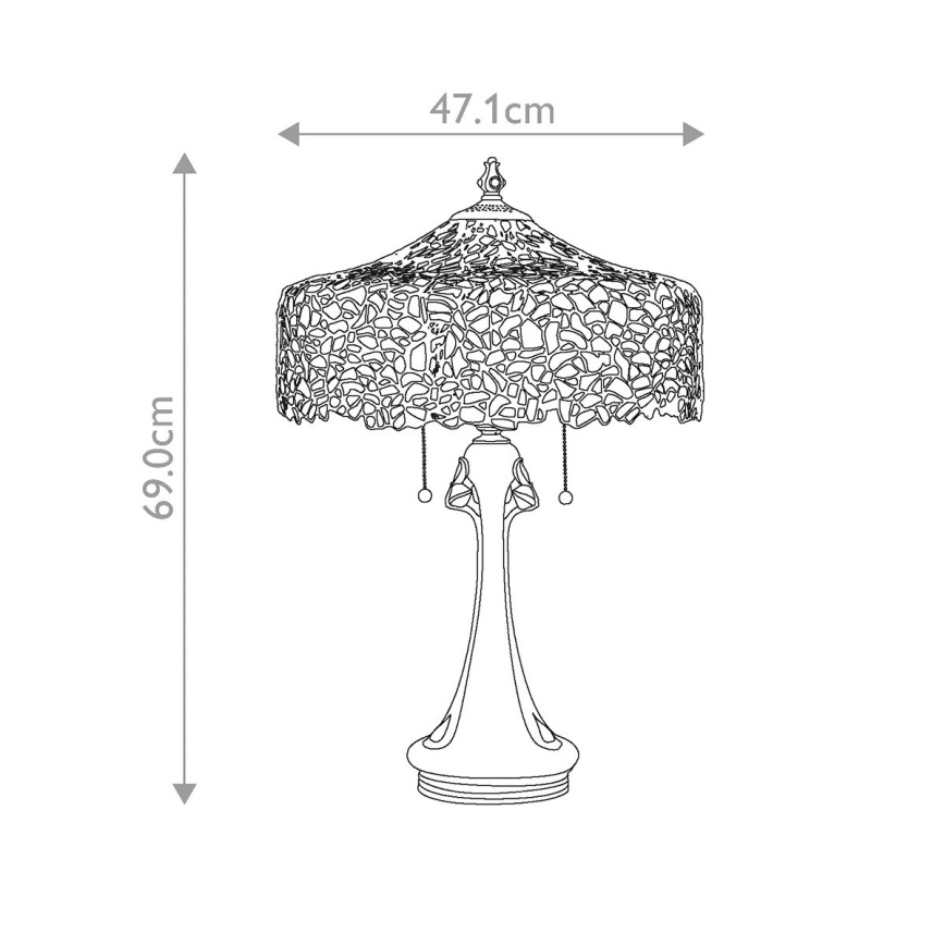 Quoizel - Candeeiro de mesa COBALT 3xE27/60W/230V