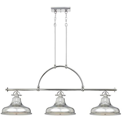 Quoizel - Candeeiro suspenso EMERY 3xE27/100W/230V cromado brilhante