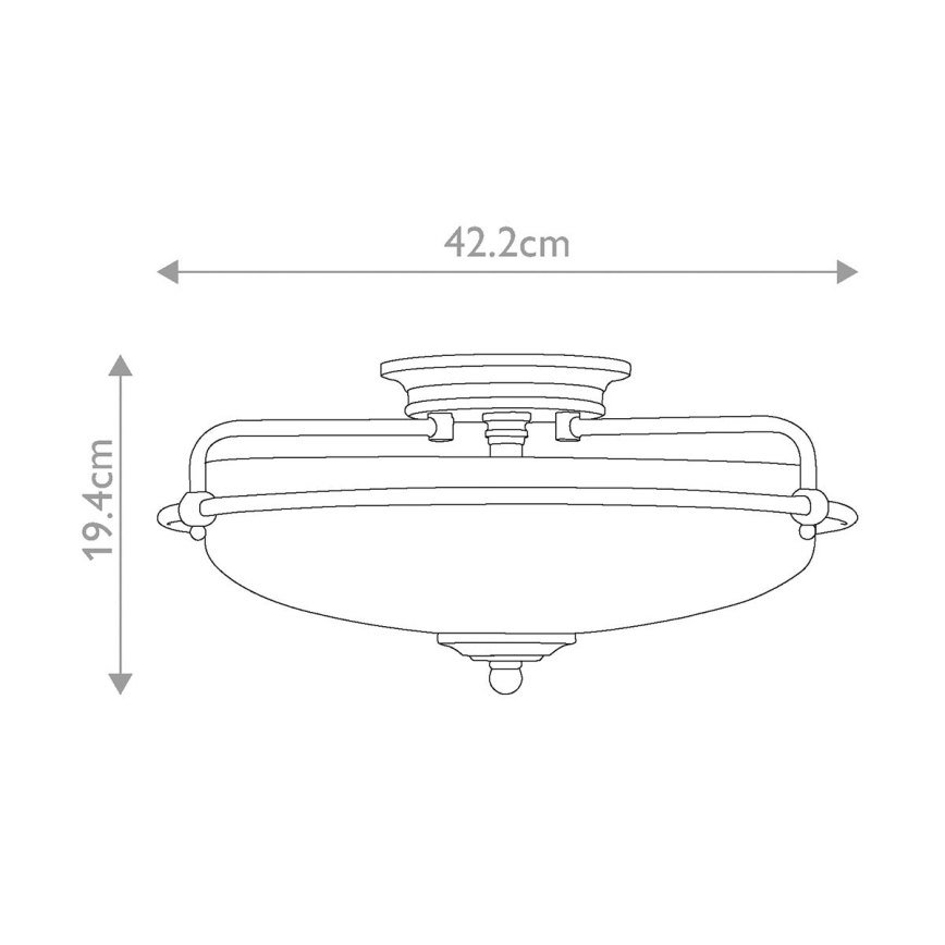 Quoizel - Candeeiro de tecto GRIFFIN 3xE27/60W/230V bronze