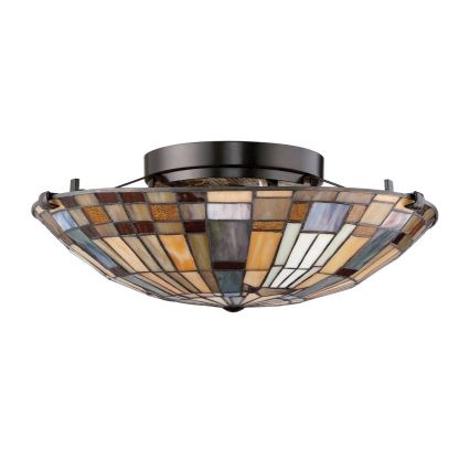 Quoizel - Iluminação de teto INGLENOOK 2xE27/60W/230V diâmetro 40,7 cm