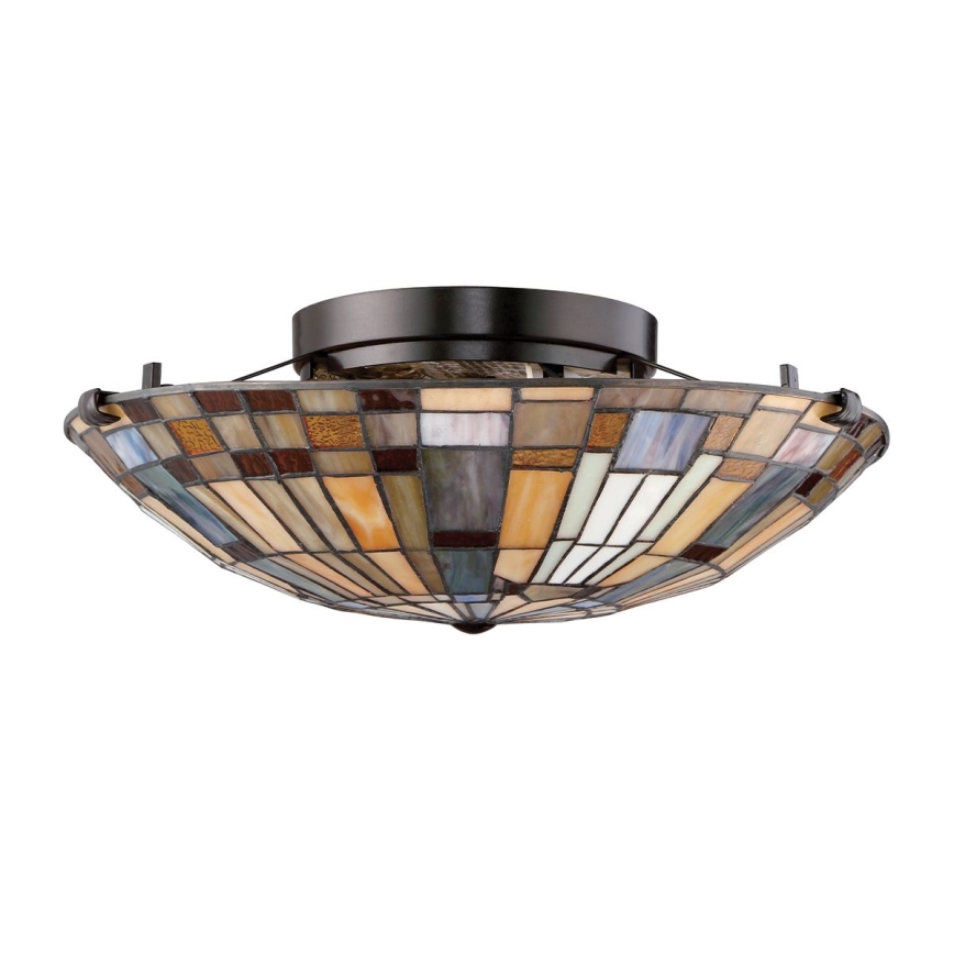 Quoizel - Iluminação de teto INGLENOOK 2xE27/60W/230V diâmetro 40,7 cm