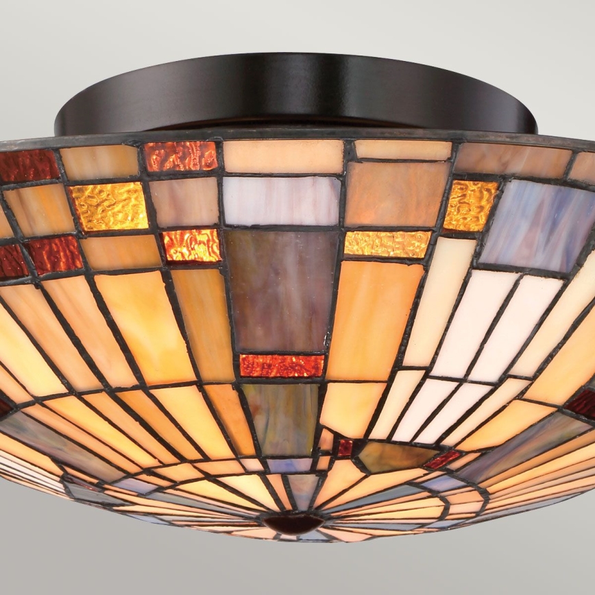 Quoizel - Iluminação de teto INGLENOOK 2xE27/60W/230V diâmetro 40,7 cm