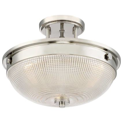Quoizel - Candeeiro integrado MANTLE 2xE27/60W/230V cromado brilhante