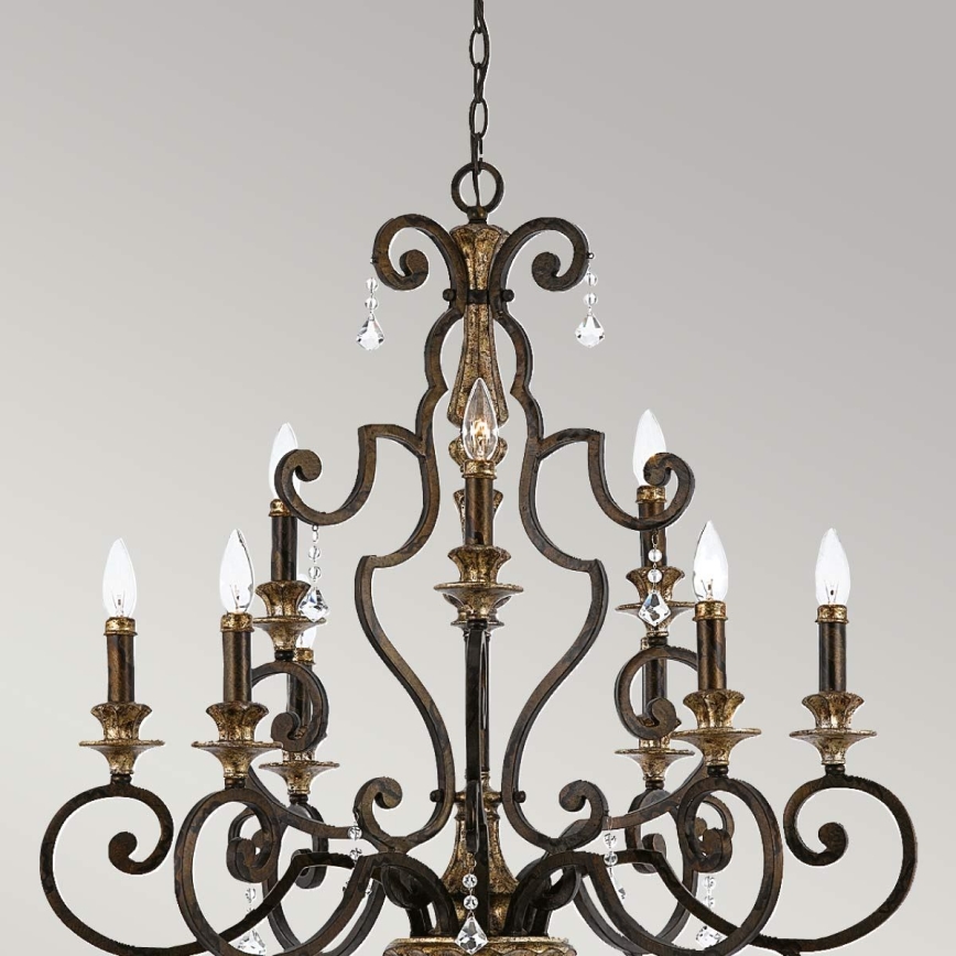 Quoizel - Candeeiro suspenso MARQUETTE 9xE14/60W/230V