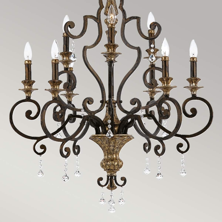 Quoizel - Candeeiro suspenso MARQUETTE 9xE14/60W/230V
