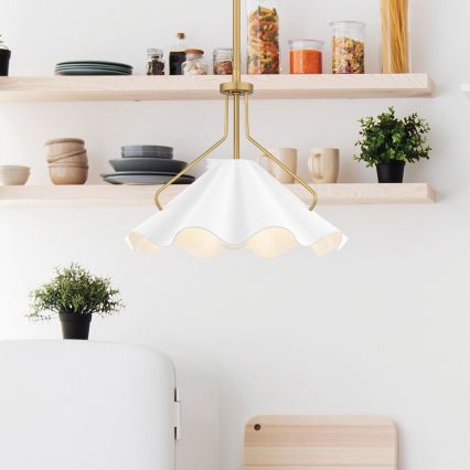 Quoizel - Candeeiro suspenso MEJIA 1xE27/60W/230V diâmetro 35,6 cm latão