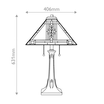 Quoizel - Candeeiro de mesa NAVAJO 2xE27/60W/230V