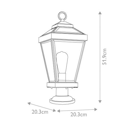 Quoizel - Candeeiro exterior RAVINE 1xE27/60W/230V IP44 castanho