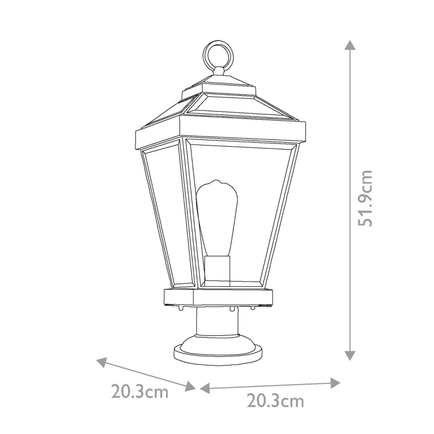 Quoizel - Candeeiro exterior RAVINE 1xE27/60W/230V IP44 castanho