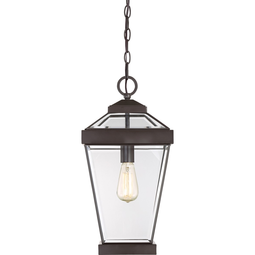 Quoizel - Candelabro suspenso exterior RAVINE 1xE27/60W/230V IP23 castanho