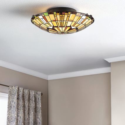 Quoizel - Iluminação de teto REED 2xE27/60W/230V diâmetro 42 cm