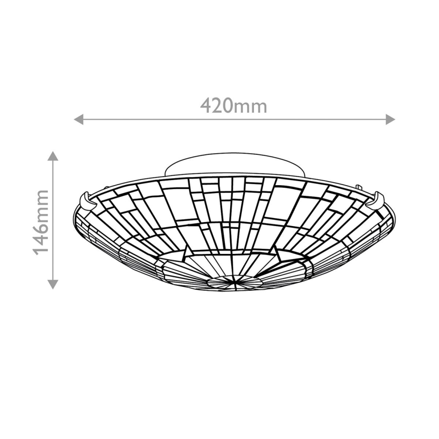 Quoizel - Iluminação de teto REED 2xE27/60W/230V diâmetro 42 cm