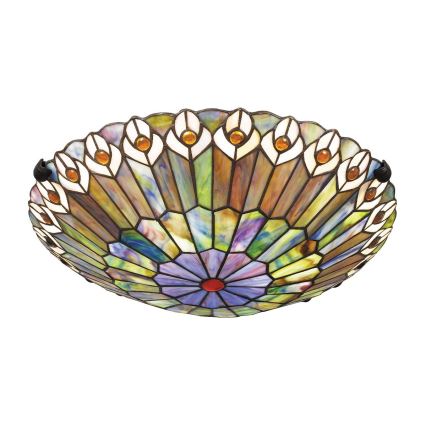 Quoizel - Candeeiro de tecto Tiffany WATKINS 2xE27/60W/230V Ø 42 cm