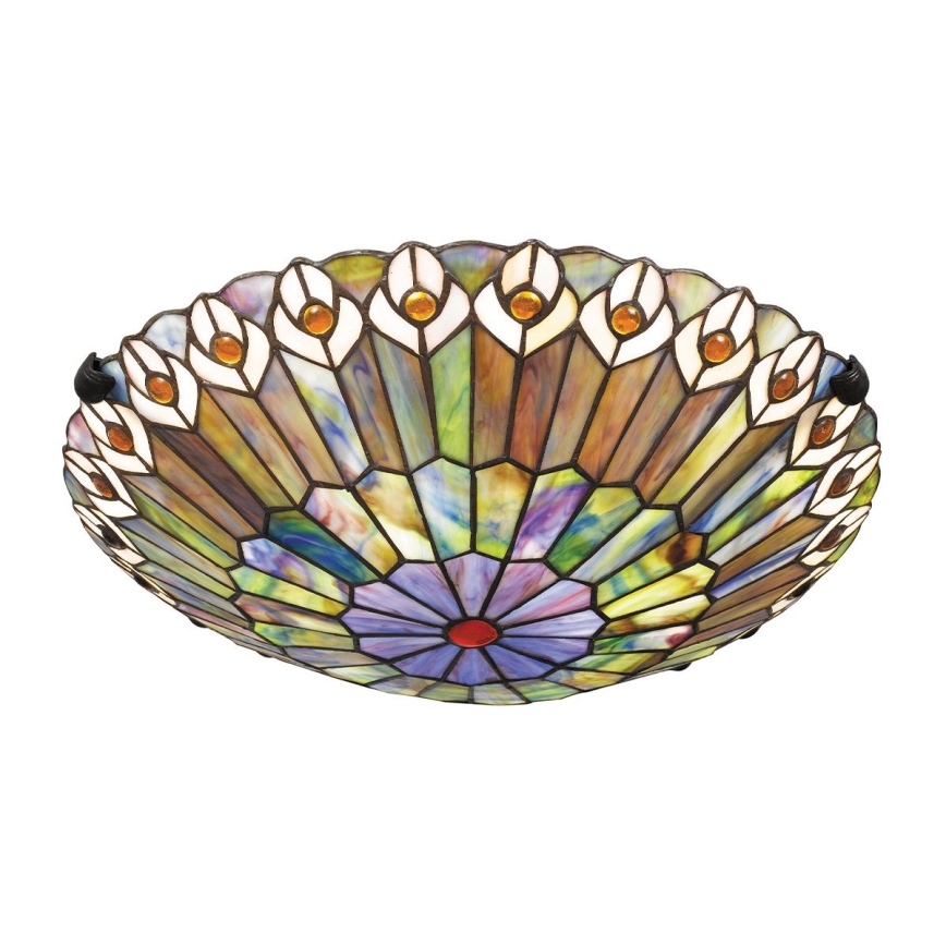 Quoizel - Candeeiro de tecto Tiffany WATKINS 2xE27/60W/230V Ø 42 cm