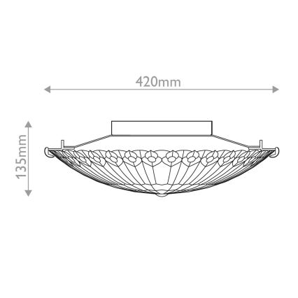 Quoizel - Candeeiro de tecto Tiffany WATKINS 2xE27/60W/230V Ø 42 cm